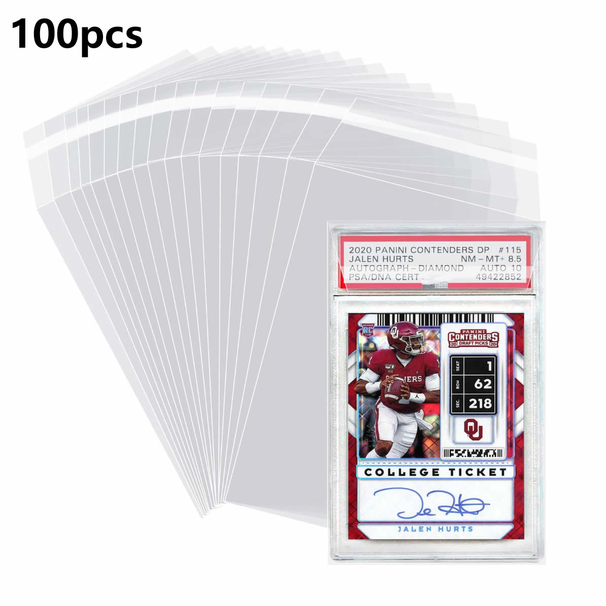Collector Card Sleeve - 100 stuks hoezen voor gegradeerde slabs,